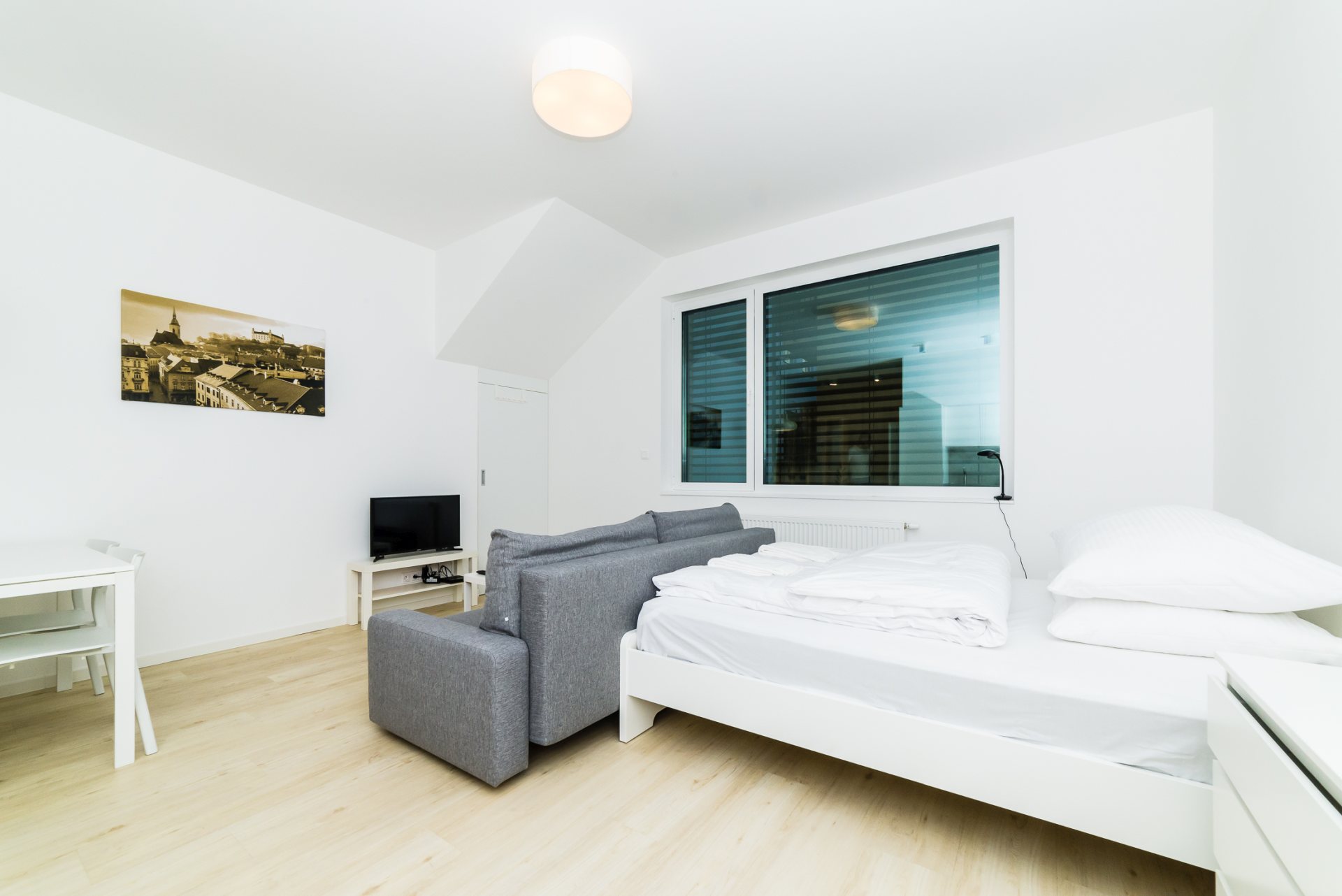 Suitable for an individual, for a family with one child, or close friends who don't mind spending the night in one room.